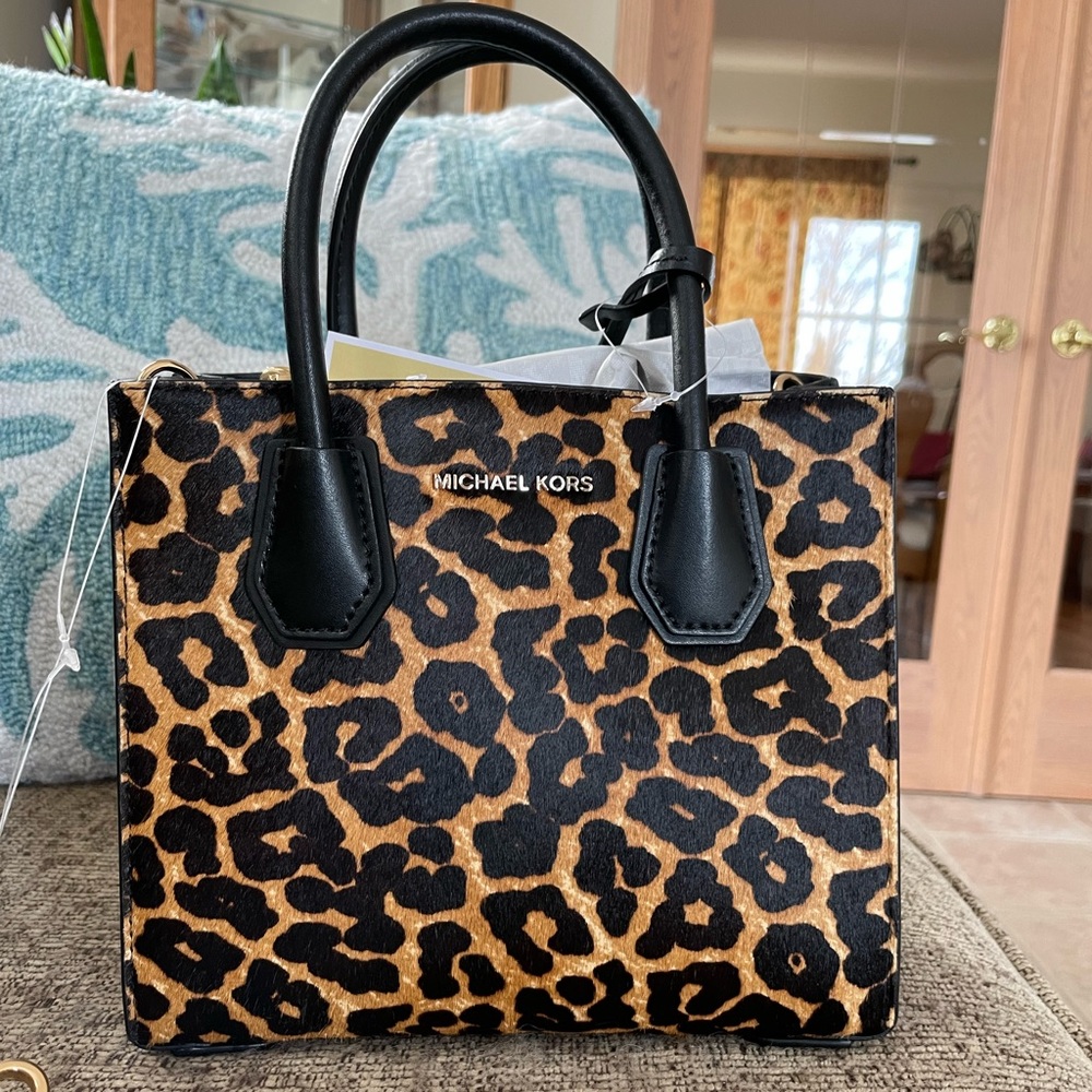 Michael Kors Mini Tote Leopard Print